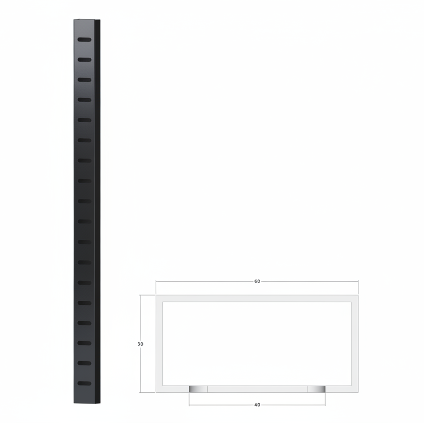 Διάτρητη κολώνα τοίχου ALTAIR 60x30 heavy