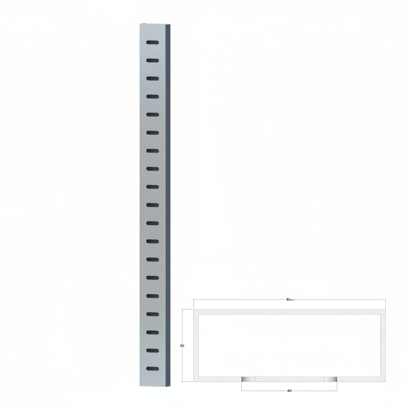 Μεταλλική κολώνα διατρήσεων ALTAIR 80x30 heavy