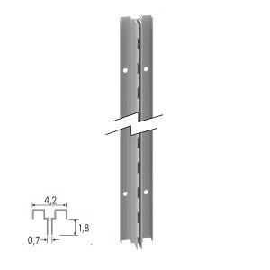 Ράγα τοίχου HIDE διάτρητη μονή μεσαία για πλάτες