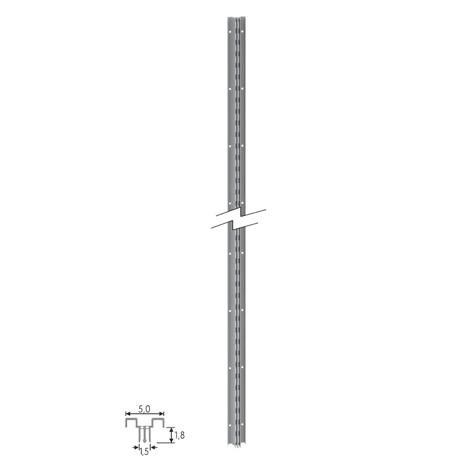 Ράγα τοίχου HIDE με διπλή διάτρηση