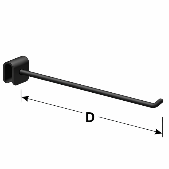 Άγκιστρο μονό από αξονάκι (για μπάρα οβάλ)