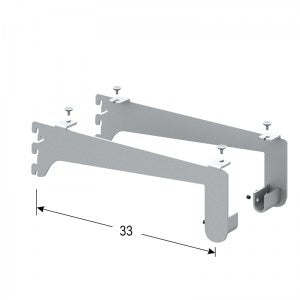 Βραχίονες για οβάλ σωλήνα και ράφι, ζεύγος